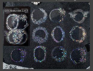 Наліпки блискучі з серії "Golf and Silver Lace Series ІV" 20 шт. 778 фото