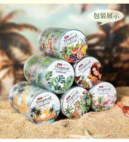 Скотч на Прозорій Основі "Tropic Vibe I" 1 шт. 14545618 фото
