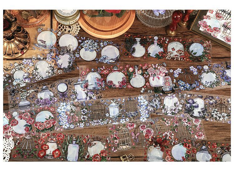 Наліпки на Прозорій Основі "Beautiful Containers III" 3 полоски. 6975248258862.18 фото