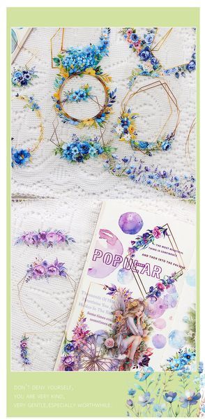 Шикарні Листові Наліпки з Квітковими Рамочками "Colorful Flowers ІV" 6 листів. 6942388312990 фото