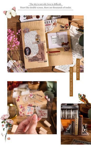 Наліпки на прозорій основі "Vintage Moments ІІI" 25 листочків. 7485216 фото