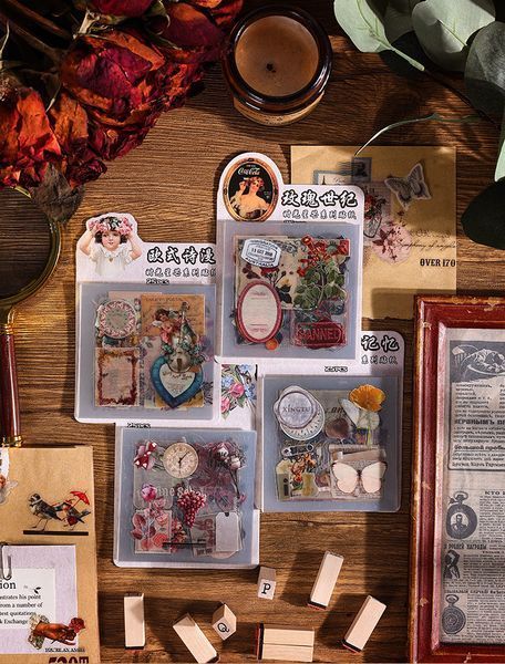 Наліпки на прозорій основі "Vintage Moments ІІI" 25 листочків. 7485216 фото
