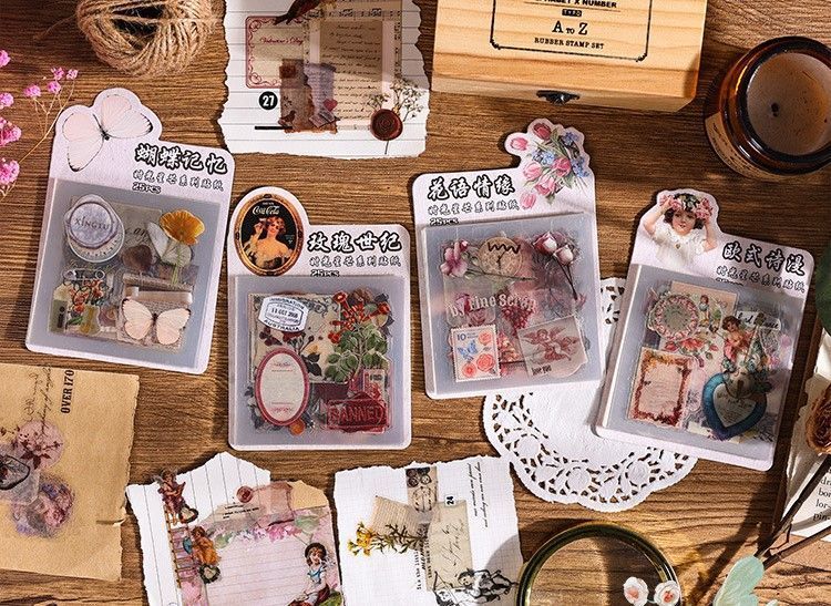 Наліпки на прозорій основі "Vintage Moments ІІI" 25 листочків. 7485216 фото