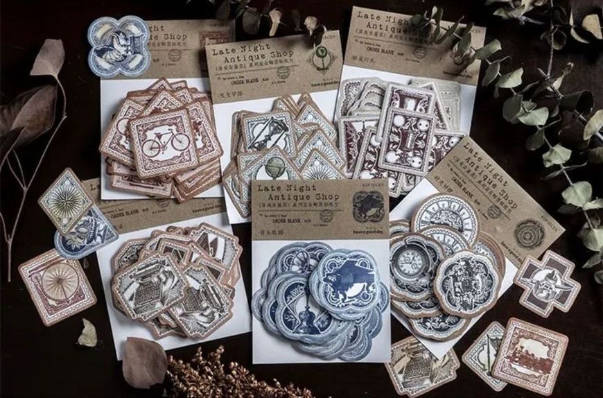 Набір Наліпок "Vintage Stamp Sticker Pack ІIІ" 45 шт. 51865 фото