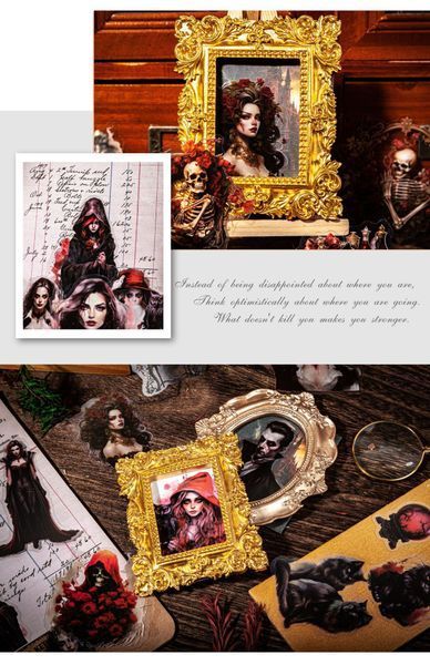 Мкс Містичних Наліпок з Серії "Gothic Vampire Sticker Pack " 45 шт. М6678737 фото