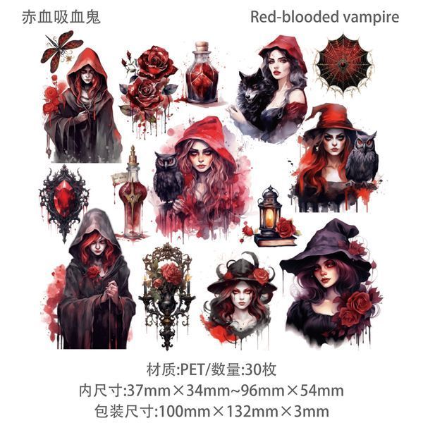Мкс Містичних Наліпок з Серії "Gothic Vampire Sticker Pack " 45 шт. М6678737 фото