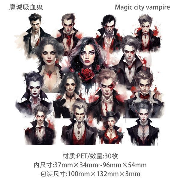 Мкс Містичних Наліпок з Серії "Gothic Vampire Sticker Pack " 45 шт. М6678737 фото