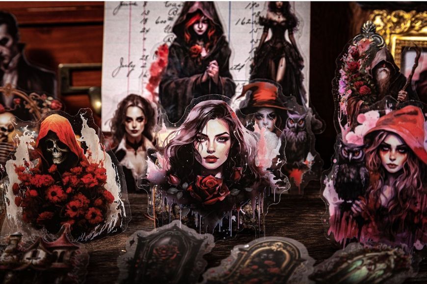 Мкс Містичних Наліпок з Серії "Gothic Vampire Sticker Pack " 45 шт. М6678737 фото