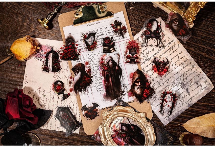 Мкс Містичних Наліпок з Серії "Gothic Vampire Sticker Pack " 45 шт. М6678737 фото