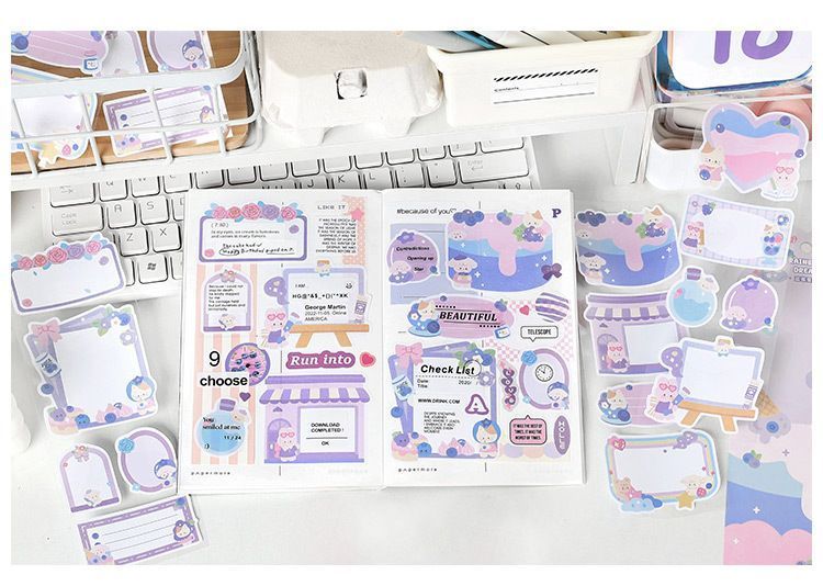 Кавайні Наліпки Deco Stickers "Purpule" 6 полосок. 4070123 фото
