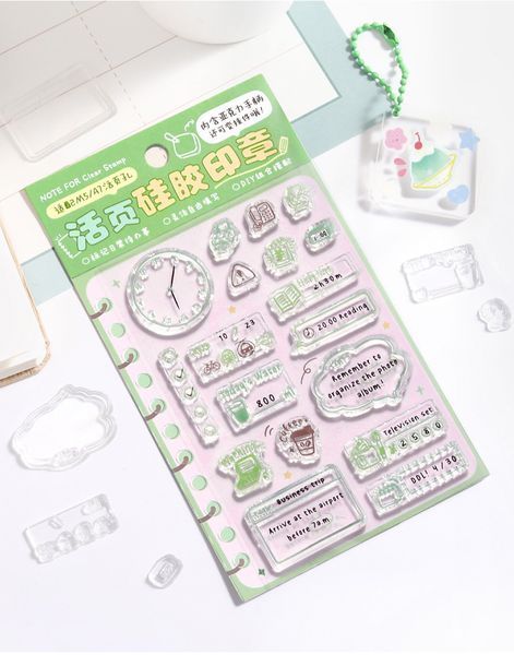 Набір Силіконових Штампів "Clear Days Planner Stamps ІІ" 1 набір. 2456645 фото