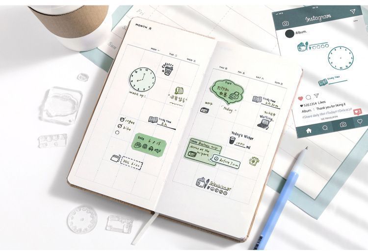 Набір Силіконових Штампів "Clear Days Planner Stamps ІІІ" 1 набір. 3456645 фото
