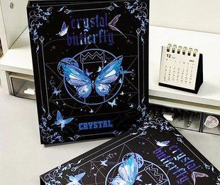 Папка Органайзер А5 для Наліпок "Butterfly Black" 1 шт. (файли в комплект НЕ входять) BIN1 фото