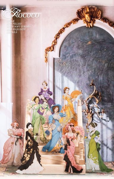Наліпки Вінтажні Дівчата "Rococo Baroque IІ" 20 шт. 265687836 фото