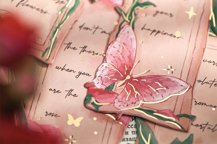 Закладки до Книжок MR.Paper "Pink Rose" 5 шт. 878 фото