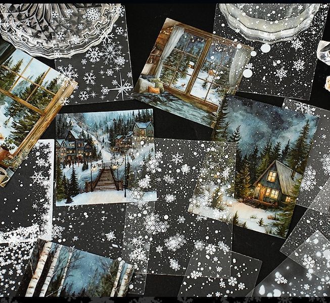 Затишні Stickers на Прозорій Основі "Flowing Life V" 15 pcs