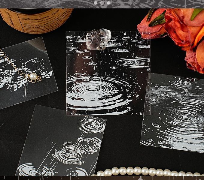 Затишні Stickers на Прозорій Основі "Flowing Life V" 15 pcs