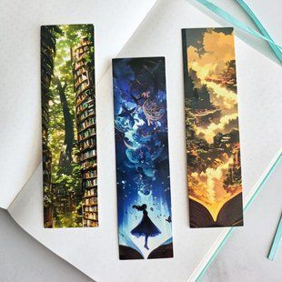 Закладинки for Книжок "Книжкові всесвіти" 3 шт (Односторонні)